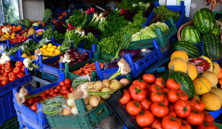 The,Farmer's,Market.,Marmaris,,Turkey.,Seasonal,Vegetables,And,Fruits,In